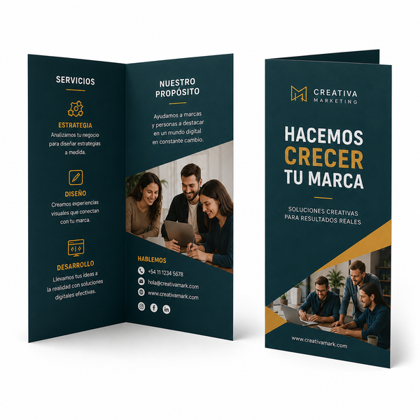 Plegables publicitarios x 1.000 unidades