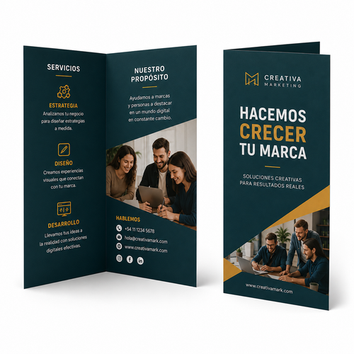 Plegables publicitarios x 1.000 unidades