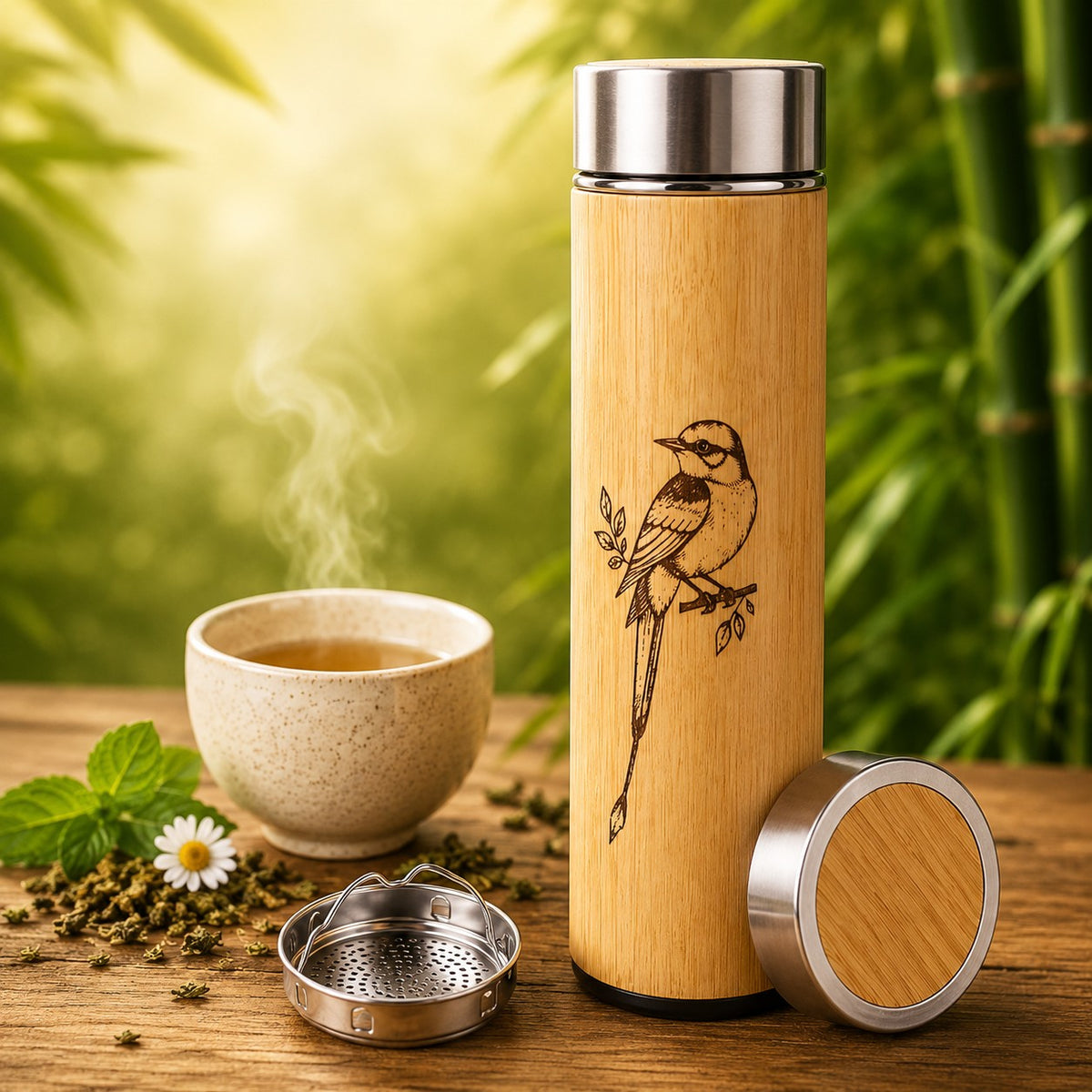 Termo herbal: aves de colombia